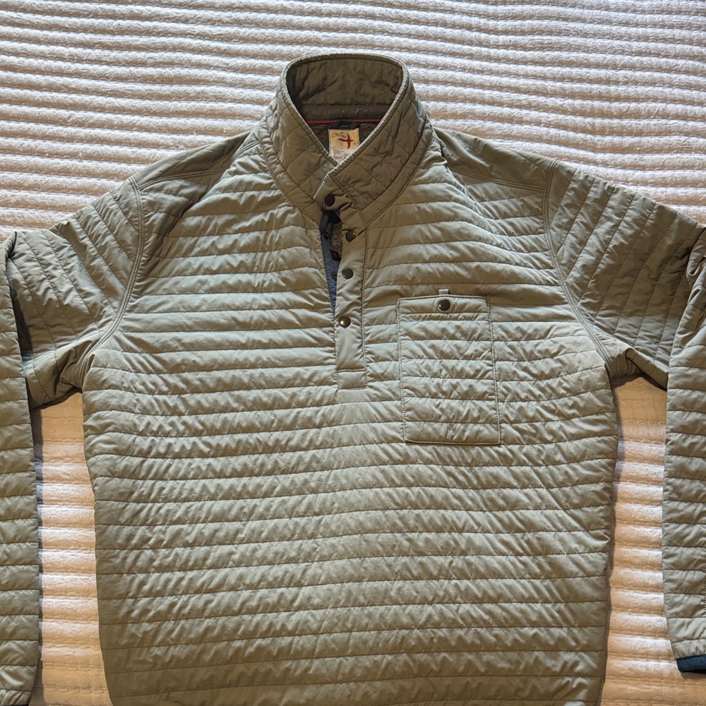 Men's Relwen Olive Quilted Pullover Jacket